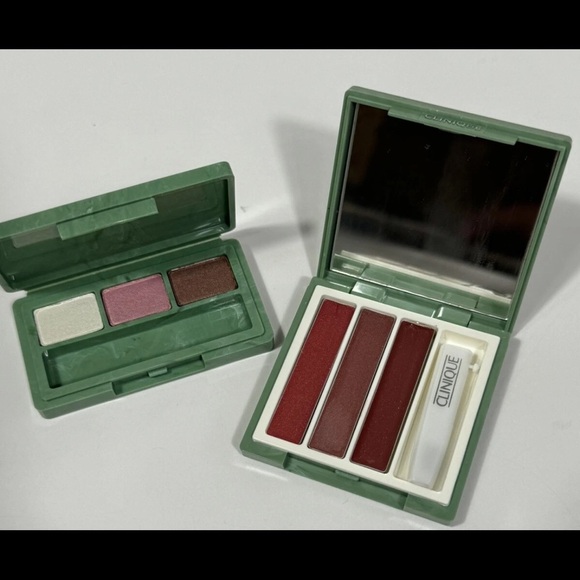 CLINIQUE Lip Palette Rose Spectrum Bamboo Pink Blushing Coral - & Eye Palette - Picture 1 of 5